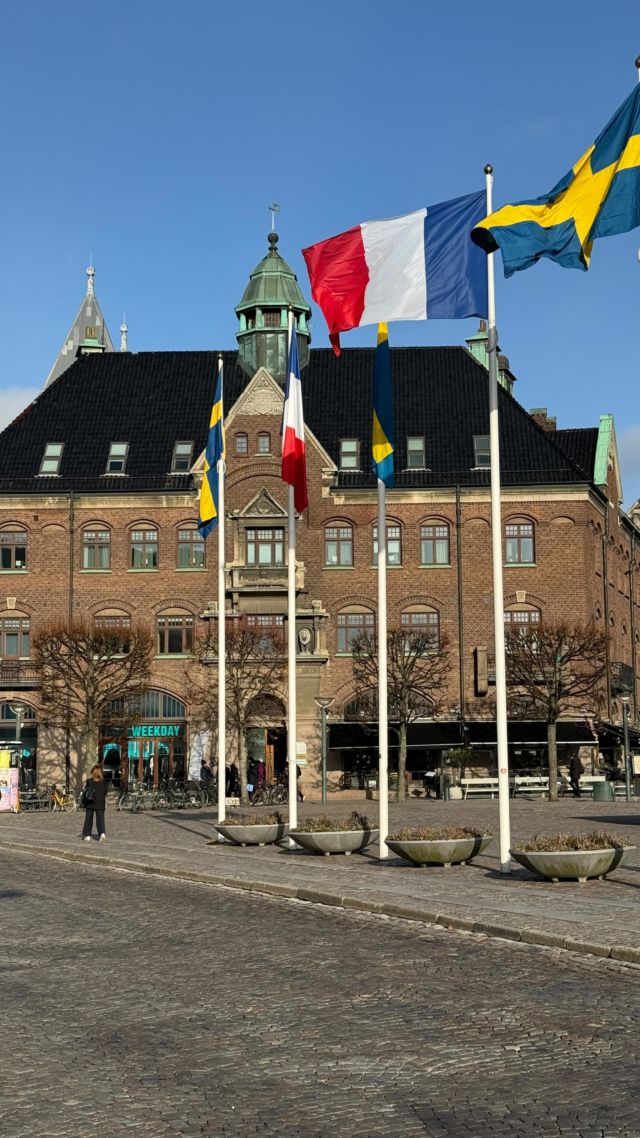 Idag flaggar vi svenskt och franskt och hälsar Frankrikes president Macron hjärtligt välkommen till Lund! 🇫🇷 🇸🇪 

#lundcity #lund